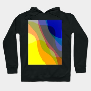 Primary Colors Abstract 1212i - Yellow Blue Red Hoodie